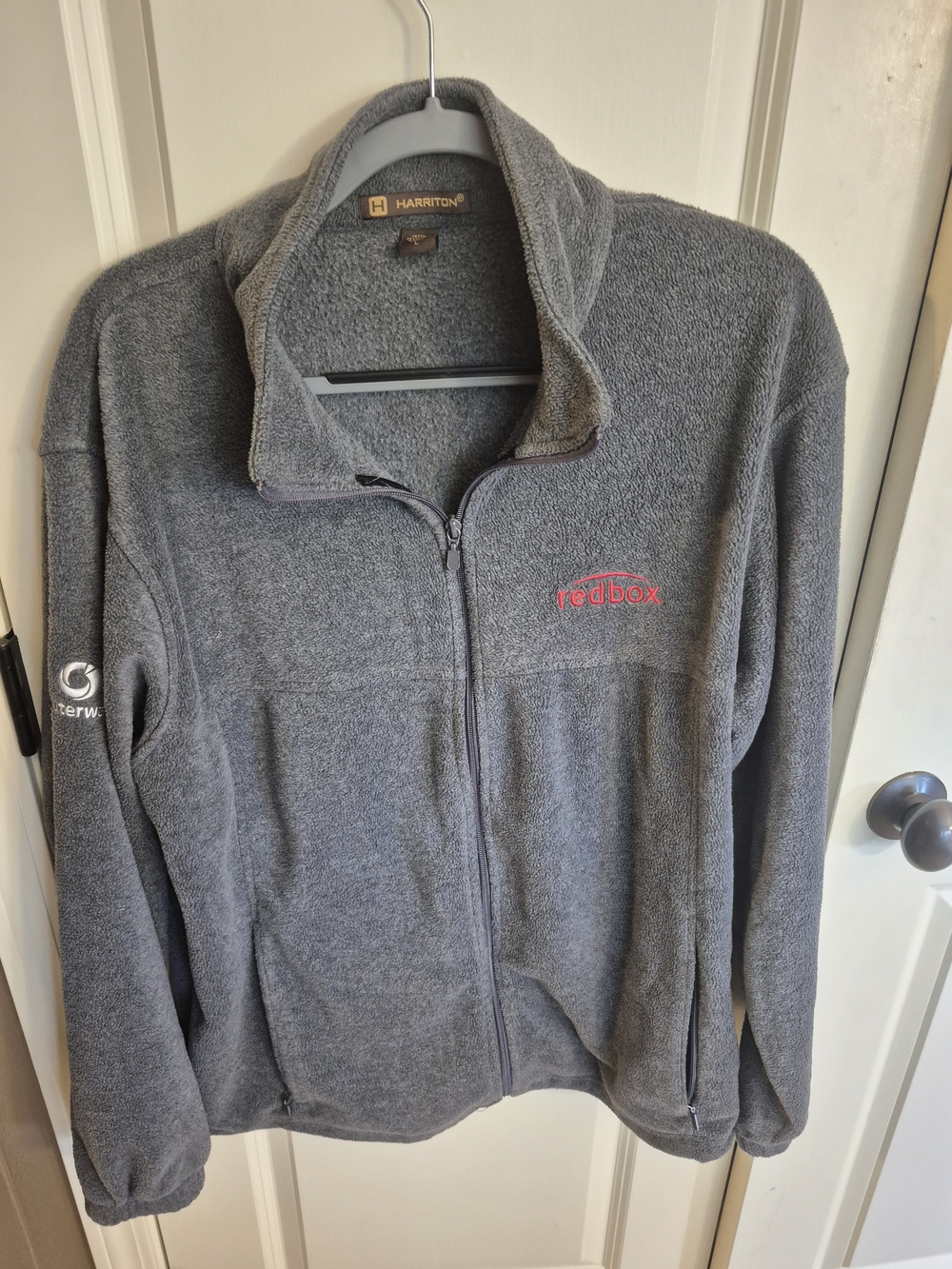 Harriton Gray Lightweight Full-Zip Jacket with Redbox Logo